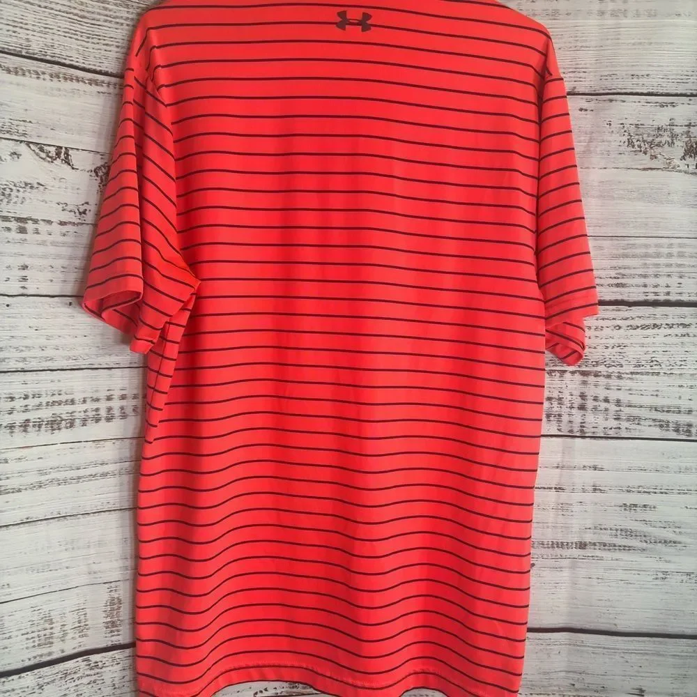 Under armour Polo Mens Sz M the play Off Heat Gear Performance striped Golf‎